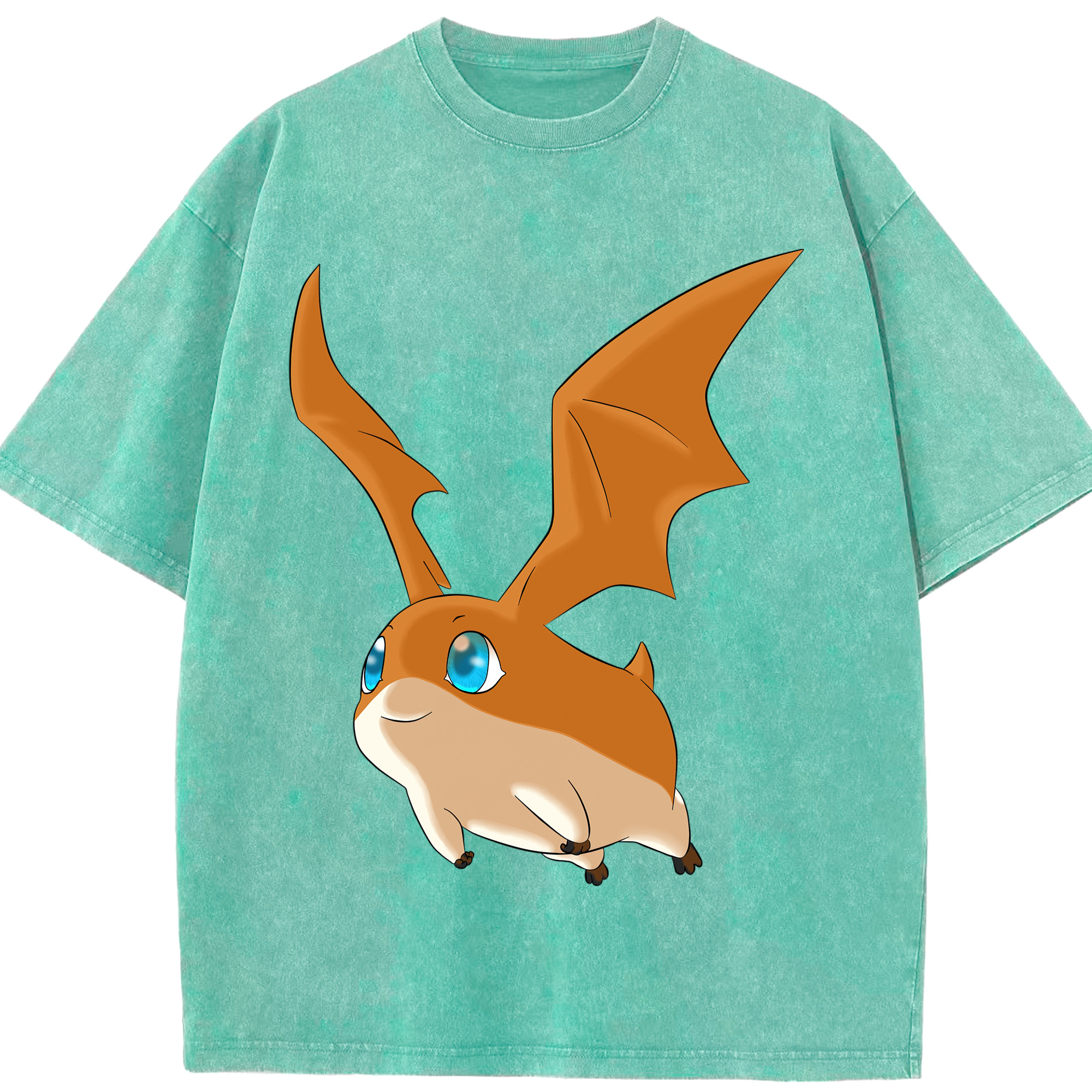 （画像用） Digimon デジタルモンスター/デジモン 綿100% ヴィンテージ風 半袖Tシャツ（フロントプリント）